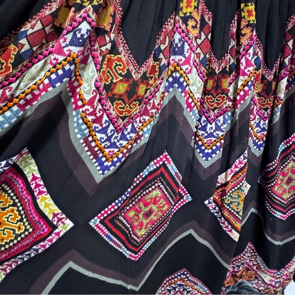 Anthropologie Patchworked Chevron Midi Dress Tanvi Kedia Size 2 Orig $278 - Picture 8 of 16